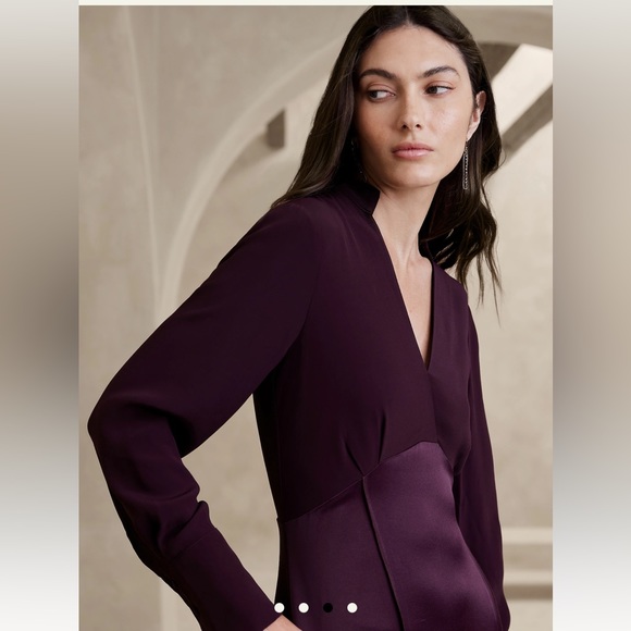 BANANA REPUBLIC Susana Midi Dress, in Stone Wash, size 14 - Picture 7 of 7